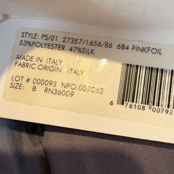 CALVIN KLEIN COLLECTION silk tailored blazer jacket 8 M - Picture 3 of 10